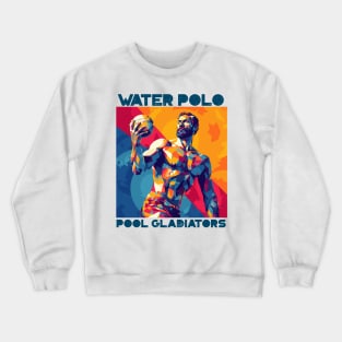 pool gladiators, waterpolo design v2 Crewneck Sweatshirt